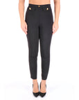 Elisabetta Franchi pantalone nero in crepe stretch