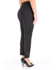 Elisabetta Franchi pantalone nero in crepe stretch