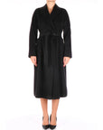 MaxMara Studio2 Cappotto lungo nero in lana