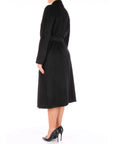 MaxMara Studio2 Cappotto lungo nero in lana