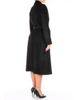 MaxMara Studio2 Cappotto lungo nero in lana