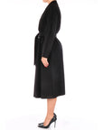 MaxMara Studio2 Cappotto lungo nero in lana