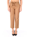 Kocca pantalone beige scuro con cintura