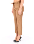 Kocca pantalone beige scuro con cintura