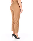 Kocca pantalone beige scuro con cintura