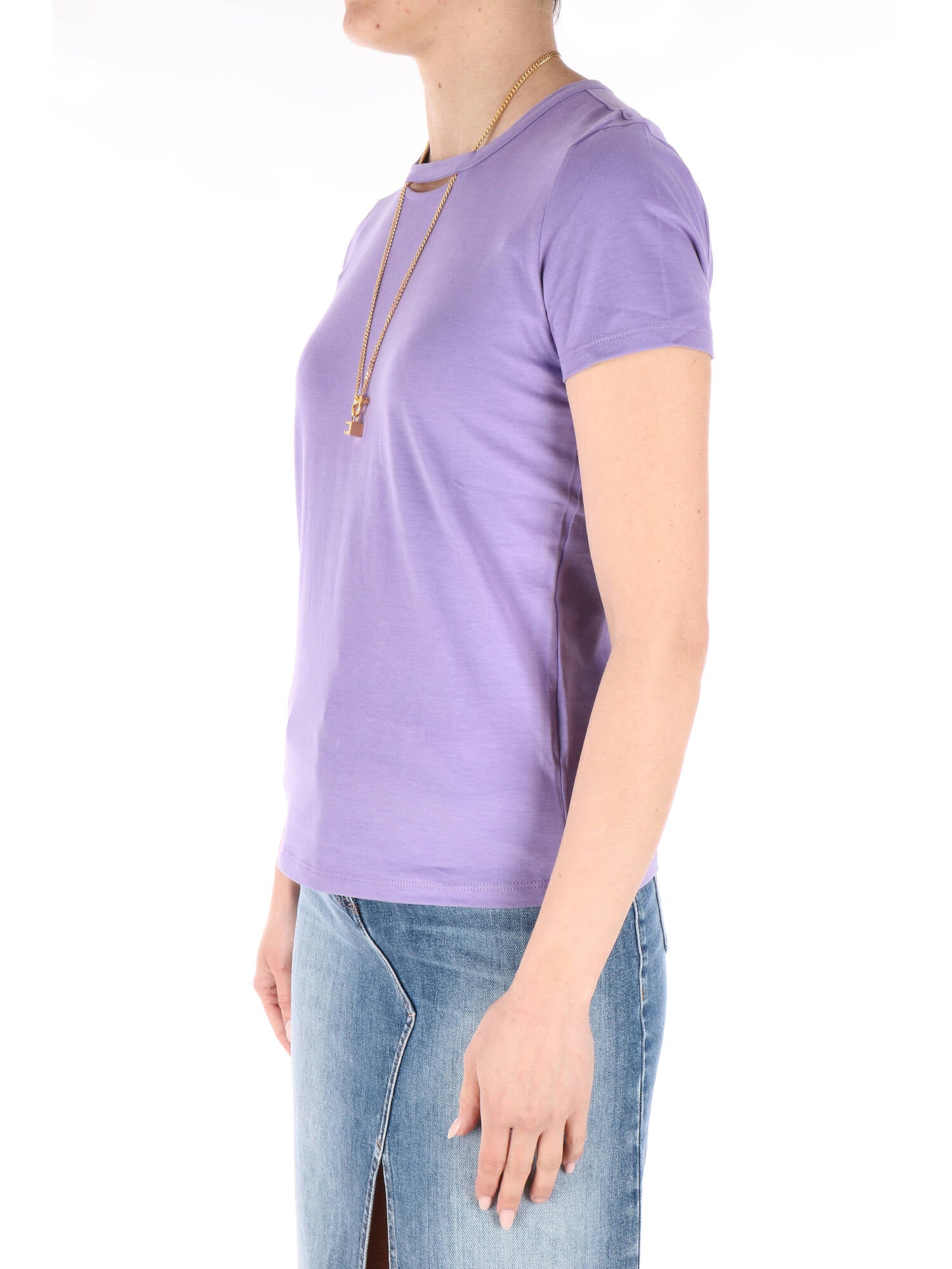 Elisabetta Franchi t-shirt con collana con charms
