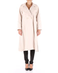 Kocca cappotto doppiopetto oversize panna