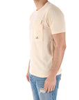 C.P Company t-shirt uomo panna con taschino