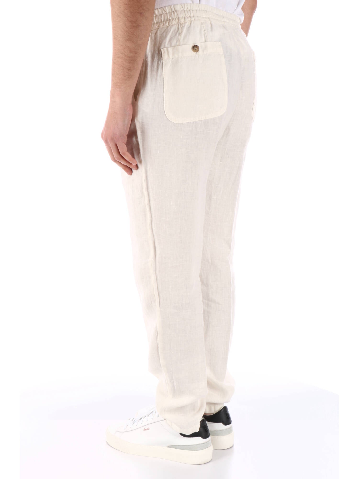 Altea pantalone uomo in lino bianco
