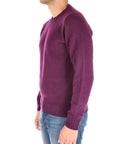 K-way uomo maglia viola misto lana