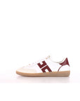 Elisabetta Franchi sneakers in pelle con logo bordeau