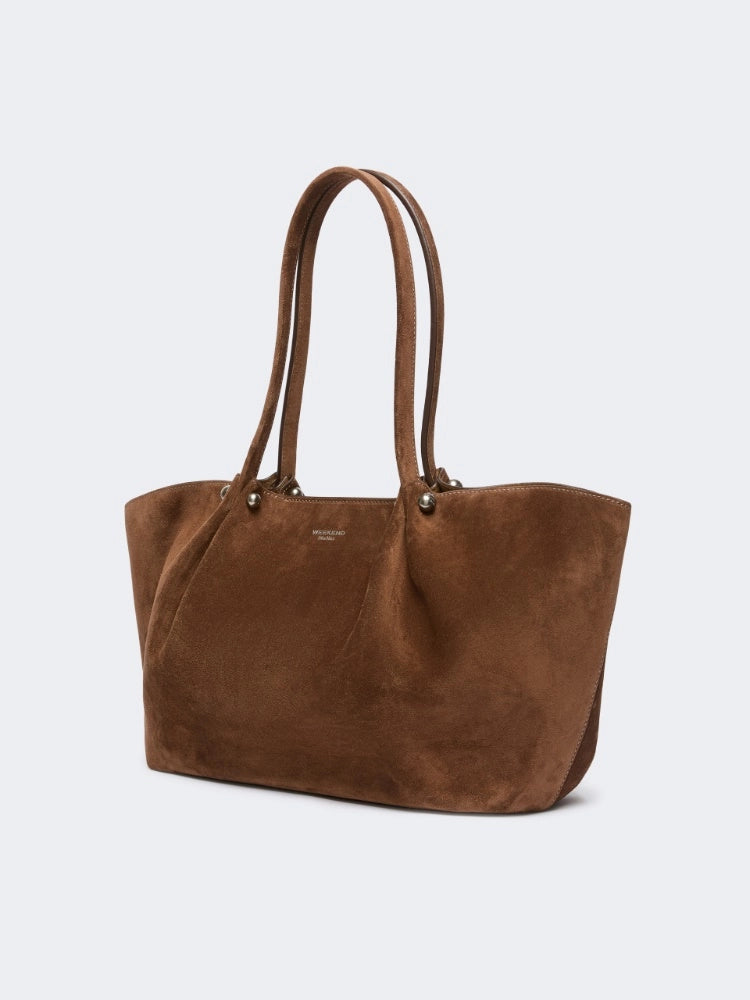 Max Mara Weekend Borsa Tote bag in suede - CIOCCOLATO