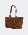Max Mara Weekend Borsa Tote bag in suede - CIOCCOLATO