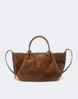 Max Mara Weekend Borsa Tote bag piccola in suede - CIOCCOLATO