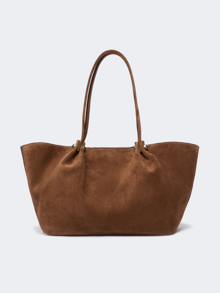 Max Mara Weekend Borsa Tote bag in suede - CIOCCOLATO
