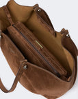 Max Mara Weekend Borsa Tote bag in suede - CIOCCOLATO