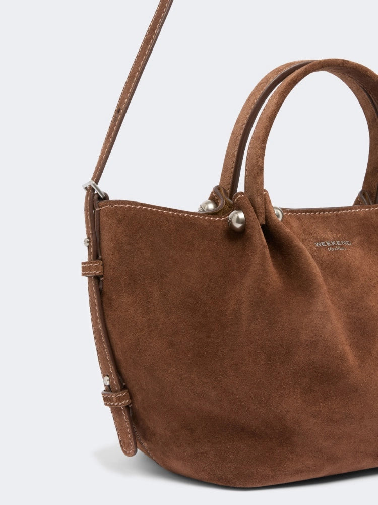 Max Mara Weekend Borsa Tote bag piccola in suede - CIOCCOLATO