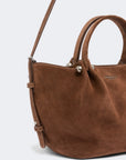 Max Mara Weekend Borsa Tote bag piccola in suede - CIOCCOLATO