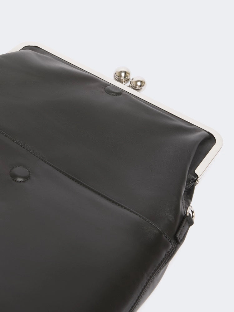 Max Mara Weekend Borsa Busta Pasticcino Bag in montone - NERO