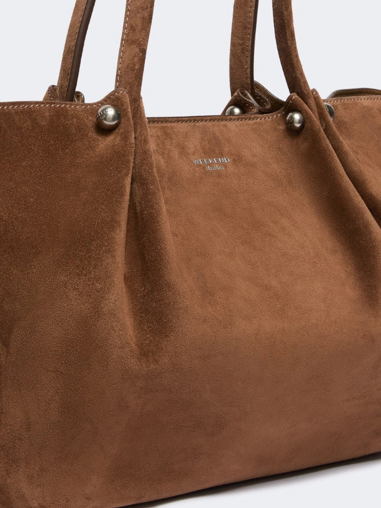 Max Mara Weekend Borsa Tote bag in suede - CIOCCOLATO