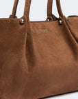 Max Mara Weekend Borsa Tote bag in suede - CIOCCOLATO