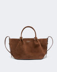 Max Mara Weekend Borsa Tote bag piccola in suede - CIOCCOLATO