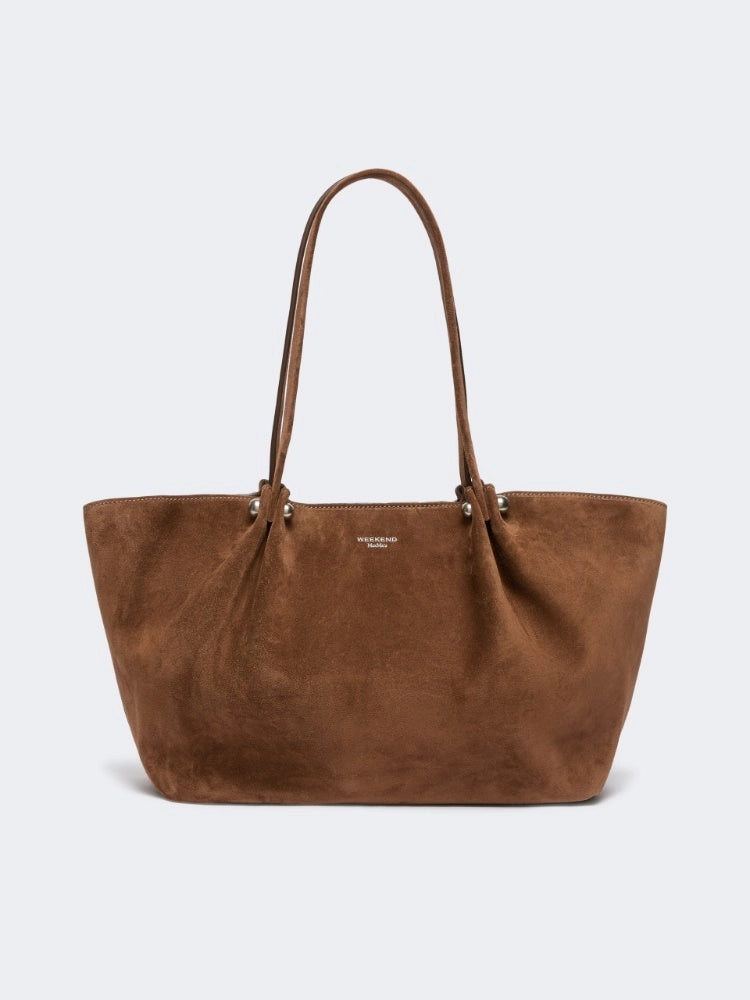 Max Mara Weekend Borsa Tote bag in suede - CIOCCOLATO