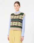 Max Mara Weekend Gilet in filato di lana jacquard