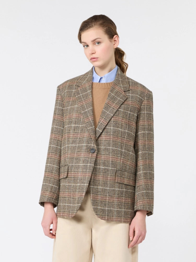 Max Mara Weekend Blazer monopetto in lana Principe di Galles