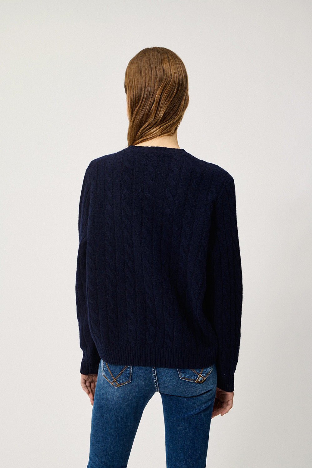 ROY ROGER'S  PULLOVER IN LANA E CASHMERE A TRECCE