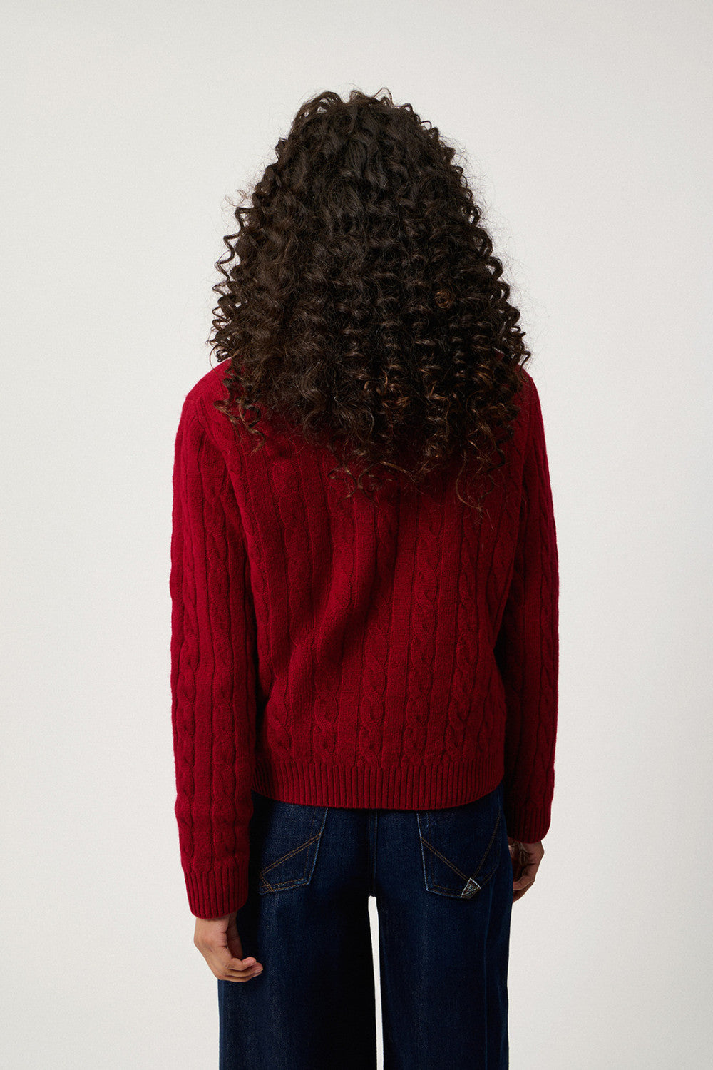 ROY ROGER'S  PULLOVER IN LANA E CASHMERE A TRECCE