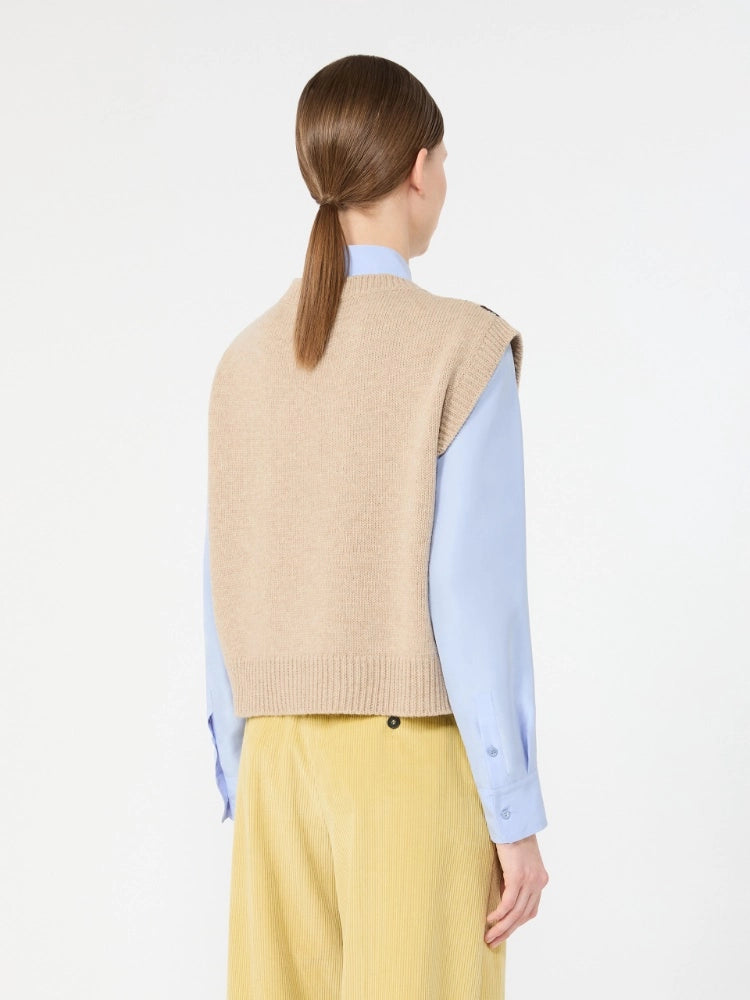 Max Mara Weekend Gilet in filato di lana jacquard