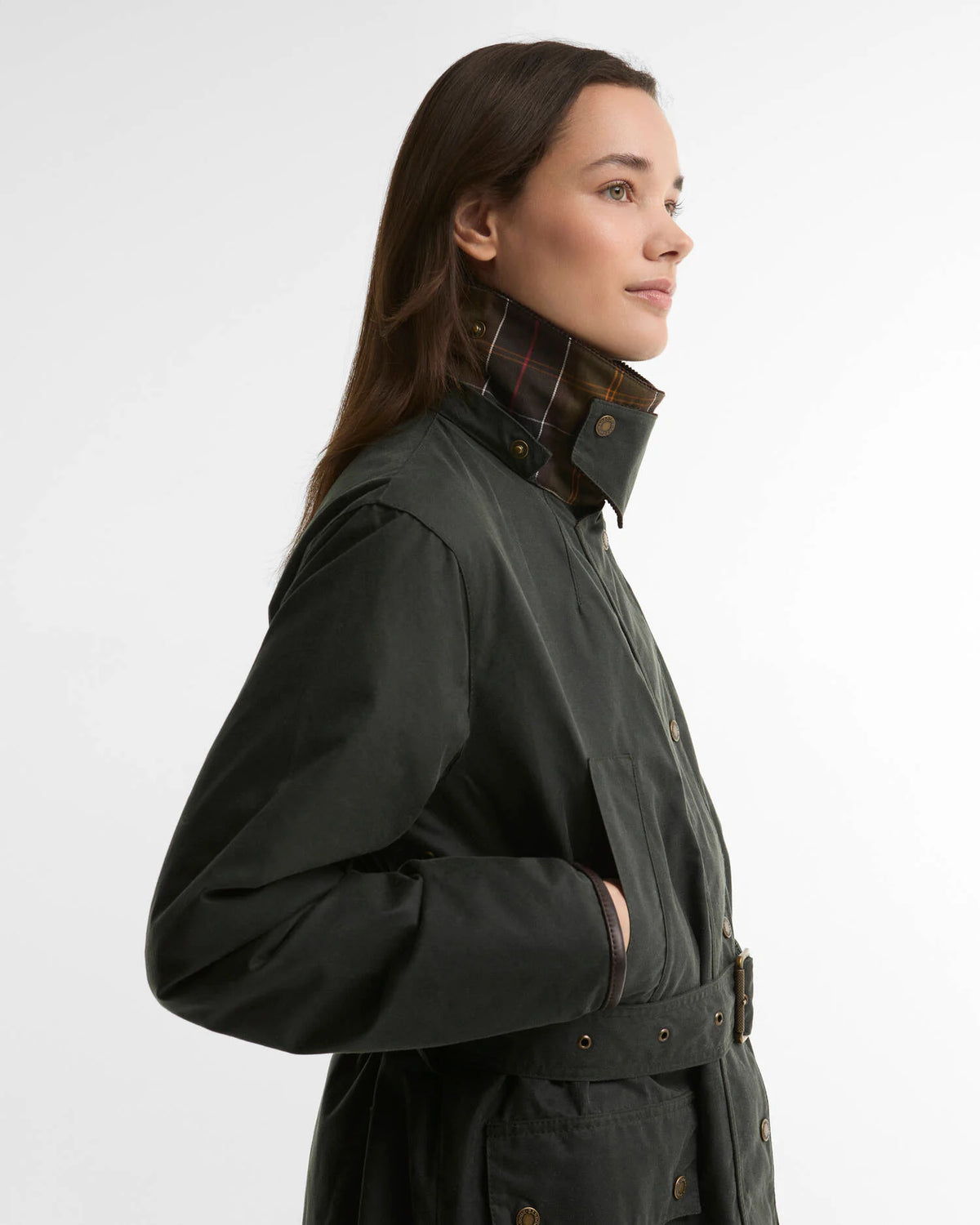 Barbour Giacca lunga cerata Antoinette dal taglio lungo