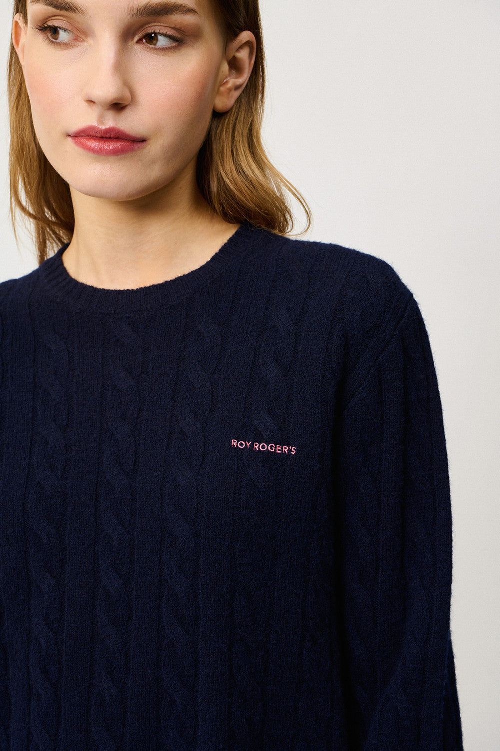 ROY ROGER'S  PULLOVER IN LANA E CASHMERE A TRECCE