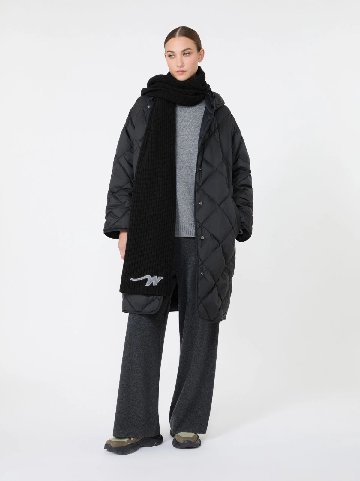 Max Mara Weekend  Piumino reversibile in twill tecnico - NERO