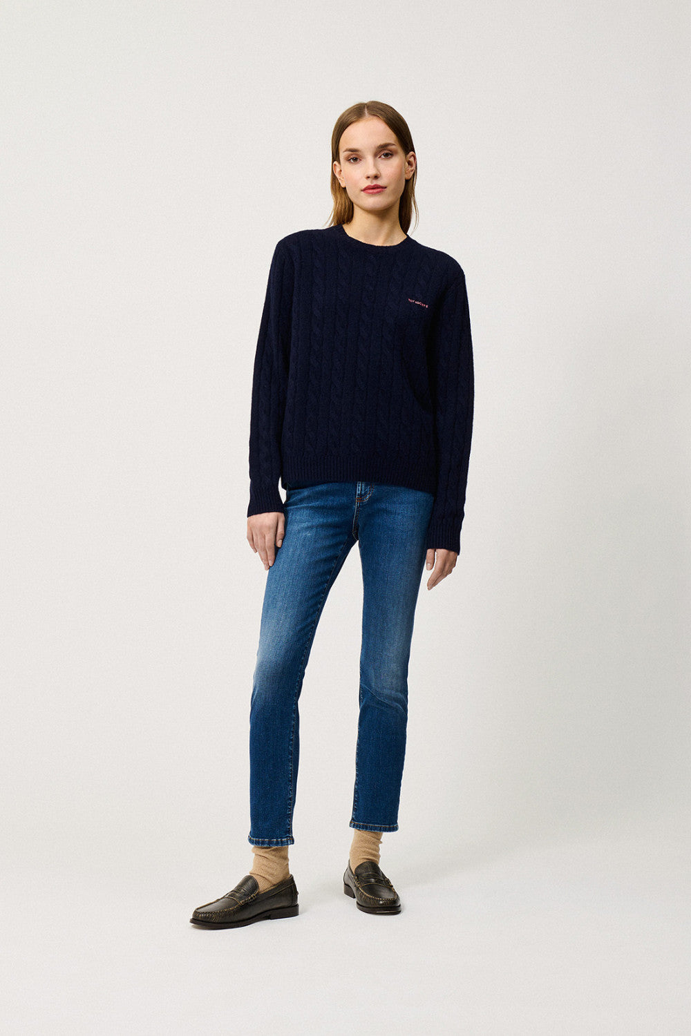 ROY ROGER'S  PULLOVER IN LANA E CASHMERE A TRECCE