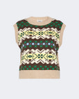Max Mara Weekend Gilet in filato di lana jacquard