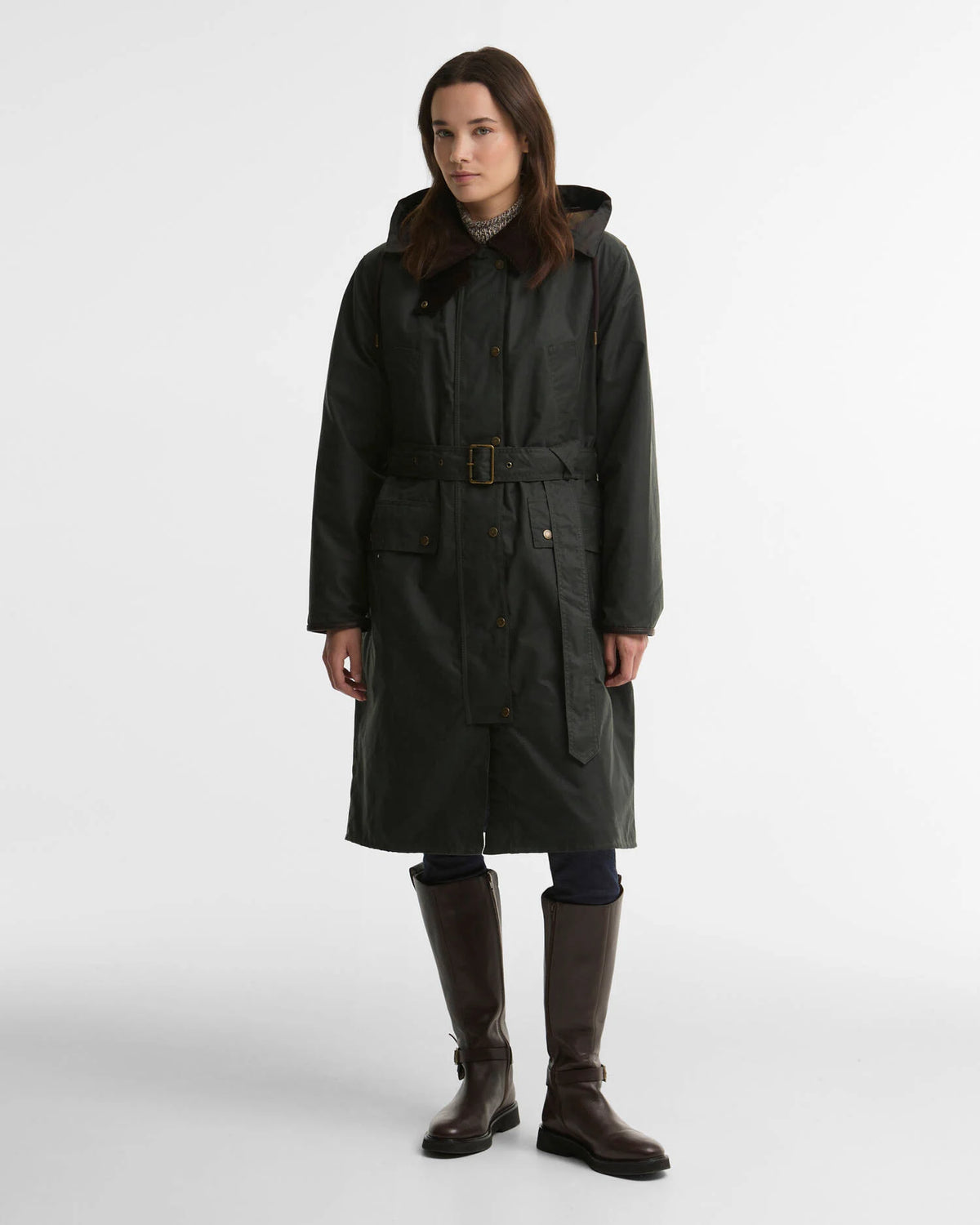 Barbour Giacca lunga cerata Antoinette dal taglio lungo