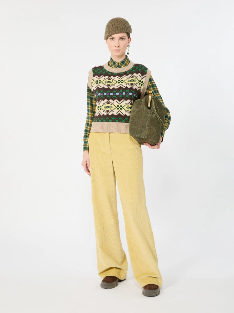 Max Mara Weekend Gilet in filato di lana jacquard