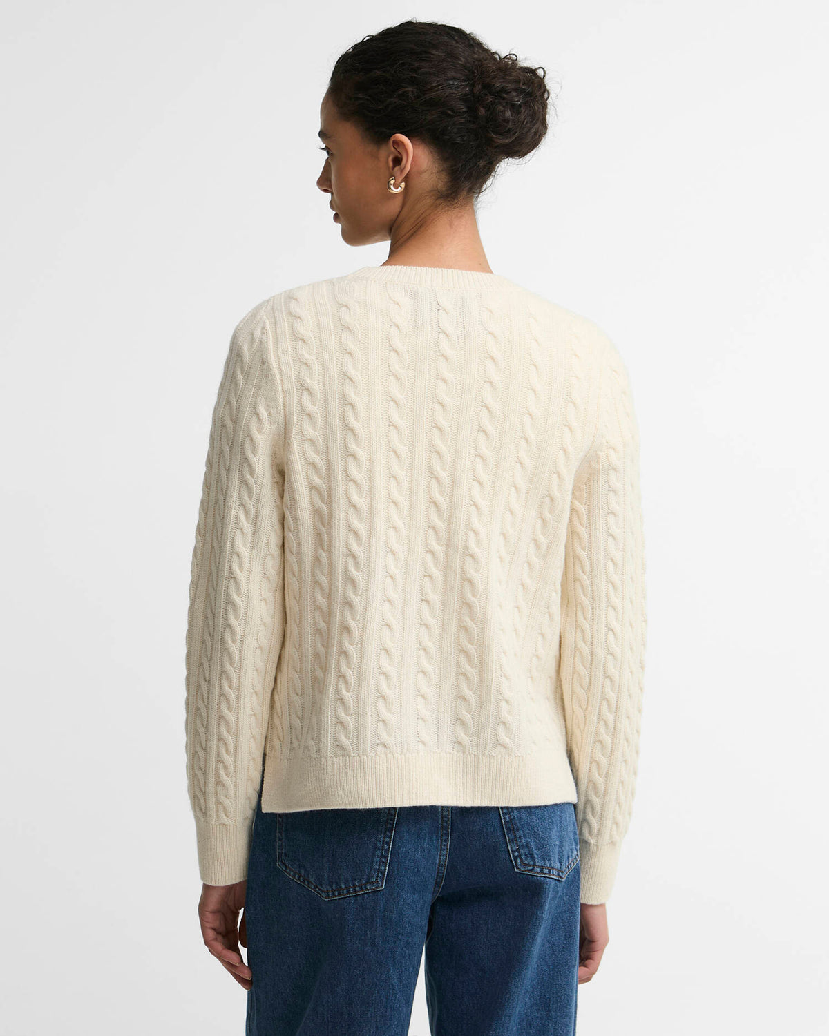 Maglione misto lana Ashdown con taglio morbido e lavorazione a trecce