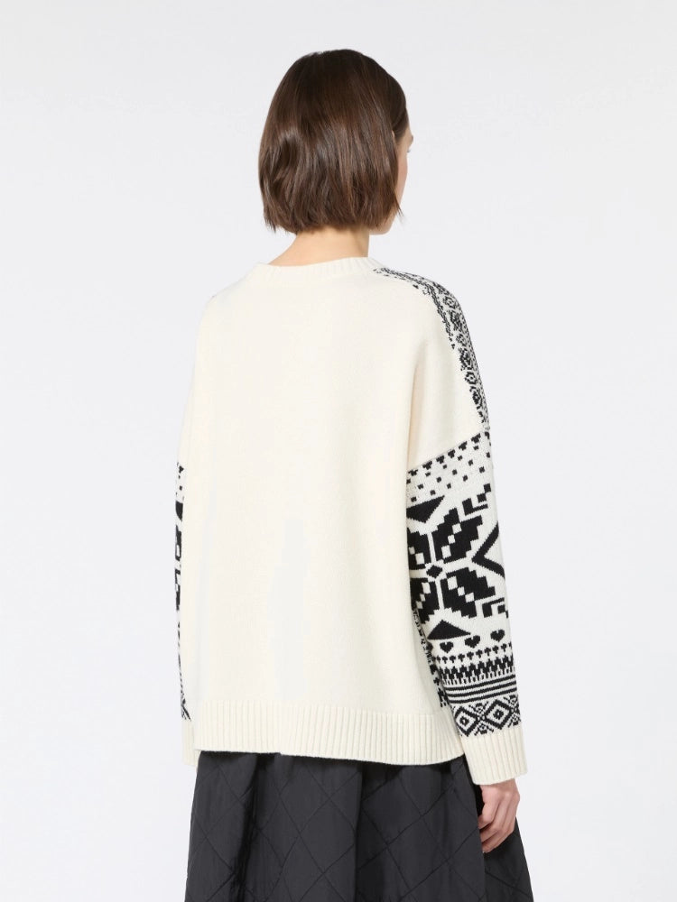 Max Mara Studio Maglia ampia in lana jacquard