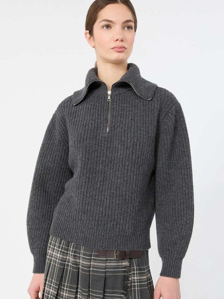 Max Mara Studio Maglia Dolcevita con zip in lana