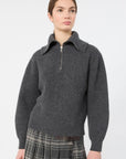 Max Mara Studio Maglia Dolcevita con zip in lana