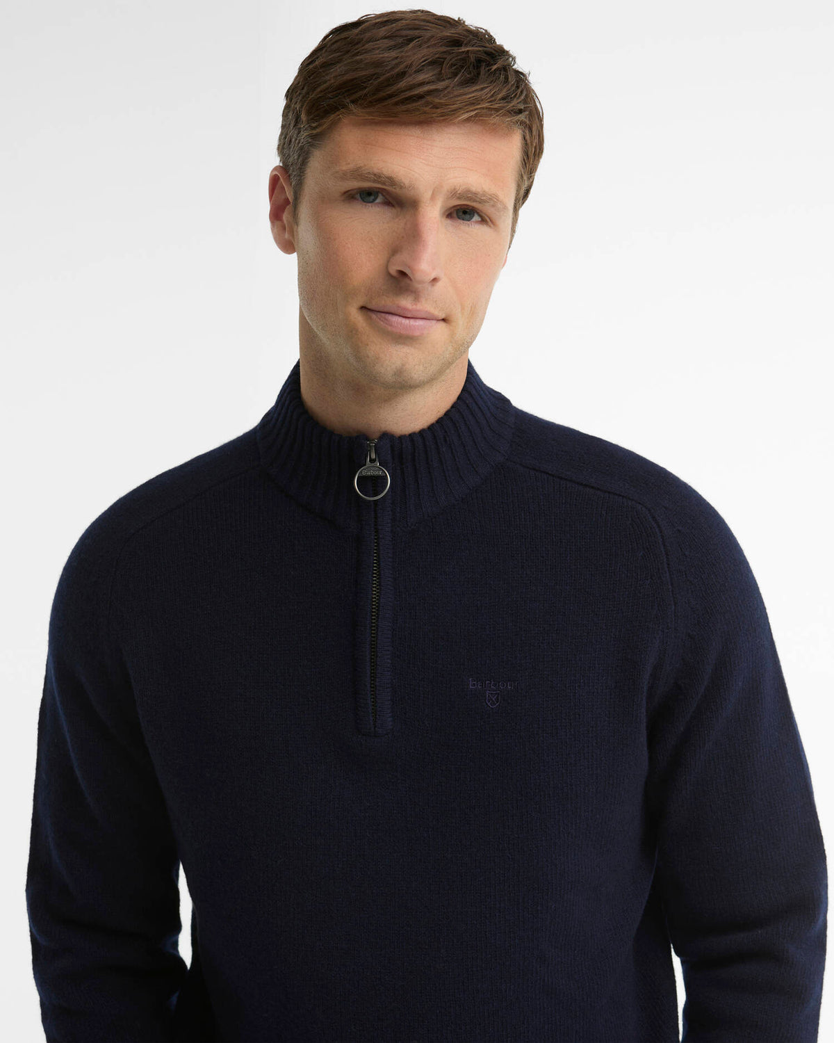 BARBOUR Maglione con zip corta Newtown