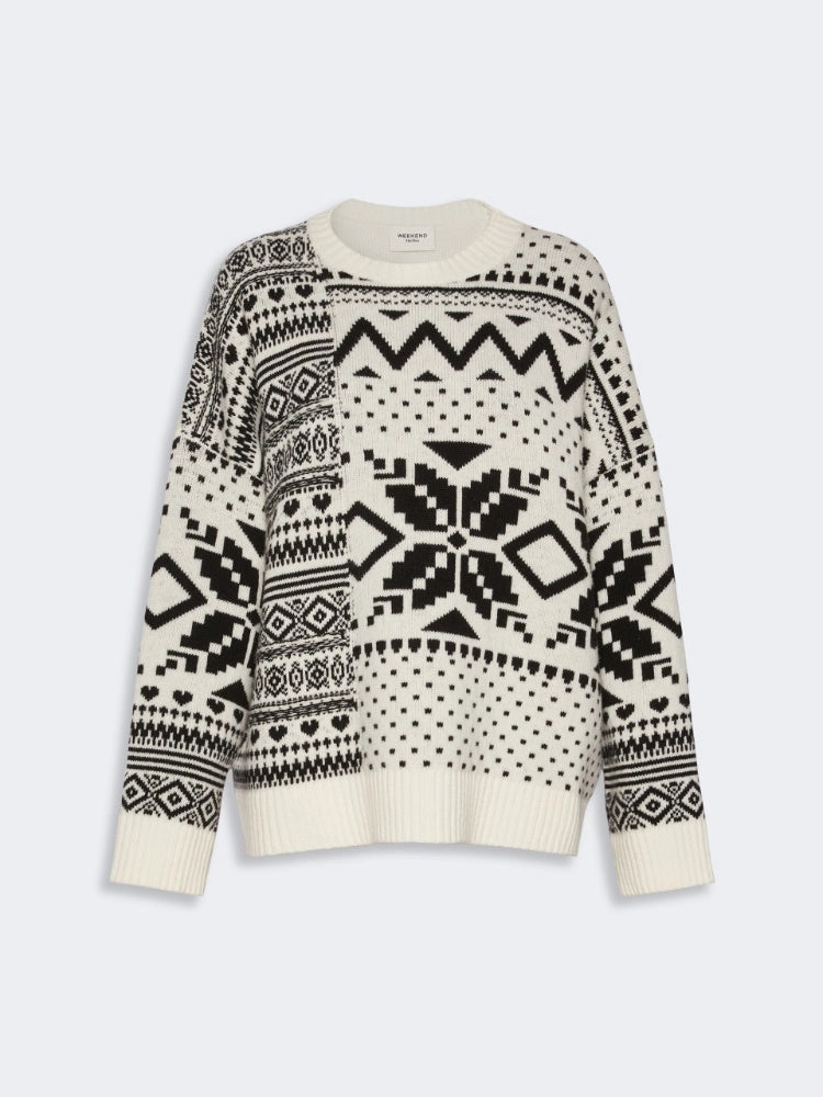 Max Mara Studio Maglia ampia in lana jacquard