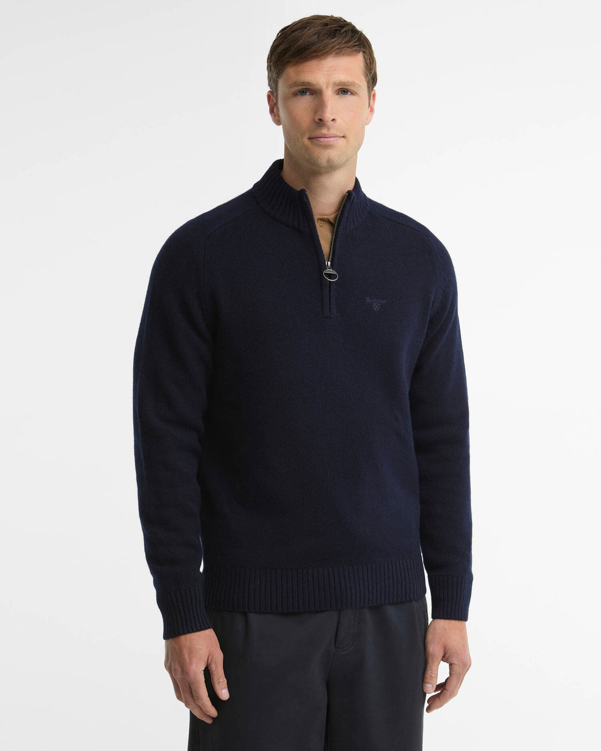 BARBOUR Maglione con zip corta Newtown