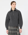 Max Mara Studio Maglia Dolcevita con zip in lana