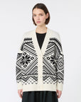 Max Mara Studio Cardigan in lana jacquard