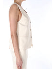 TWINSET GILET 261TP2224 07222 Panna