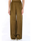 MAXMARA STUDIO PANTATALONE IN SATIN  MSECONO 056 Verde